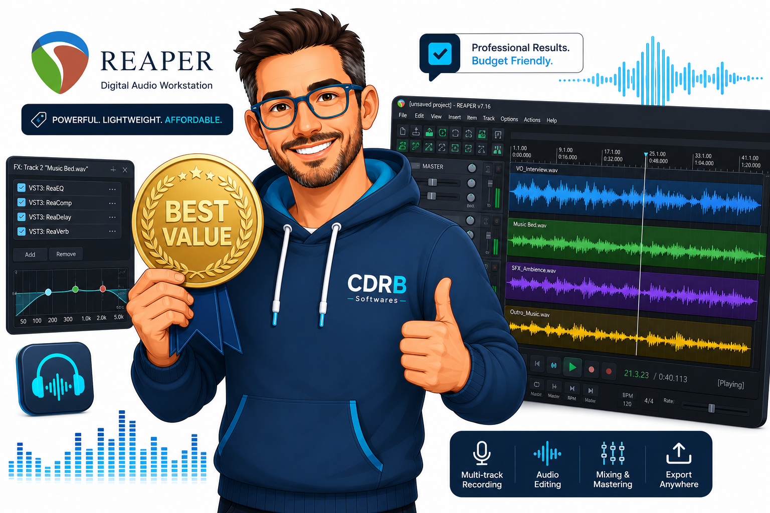 REAPER audio editing software for Mac